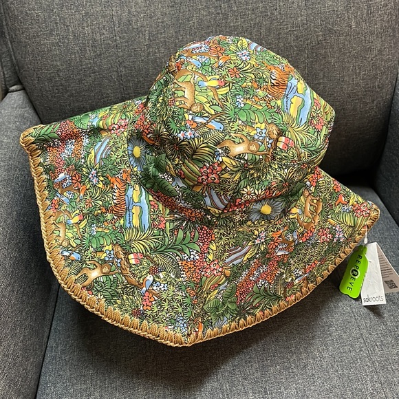 Sakroots Green & Red Bali Wana Greenthumb Sun Hat main image 3